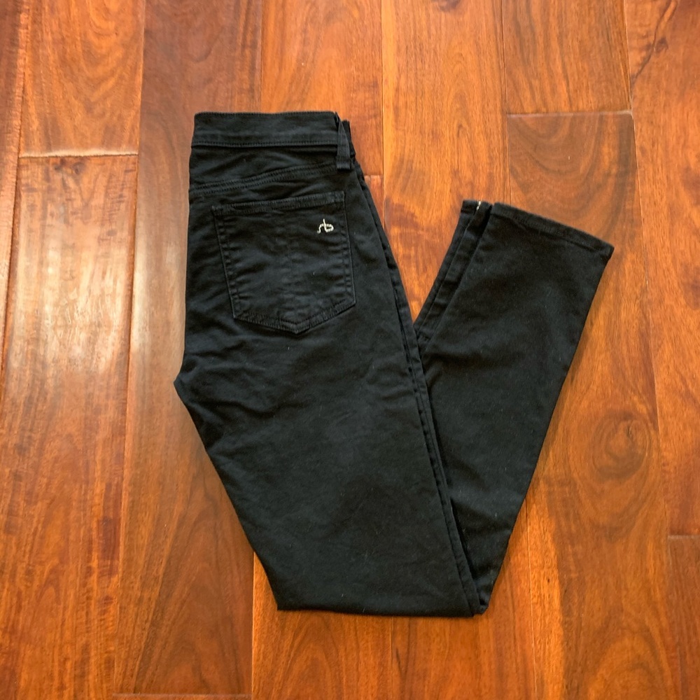 Rag& bone black skinny jean pants